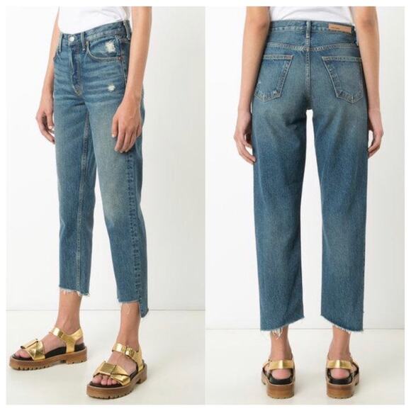 GRLFRND Helena Rigid High Waist Straight Jeans in Close to You, Size 31 - Picture 3 of 15